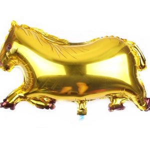 Farm Animal Gold Horse  Balloon Birthday Party Decoration