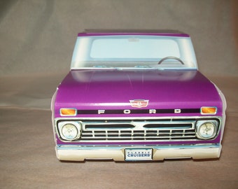 Retro  Vintage 66  Purple Ford Pickup Food Box Popcorn Box Kids Birthday Party Set of 5