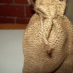 Small Burlap Bags Jute Drawstring  4 X 6  Treat, Favor, Party, Set of 10