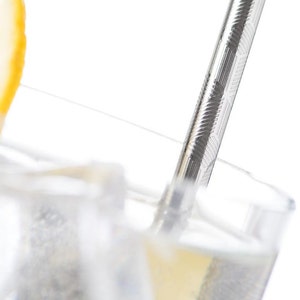 Embassed Stainless Steel  Drinking Straws Reusable Straight Straw