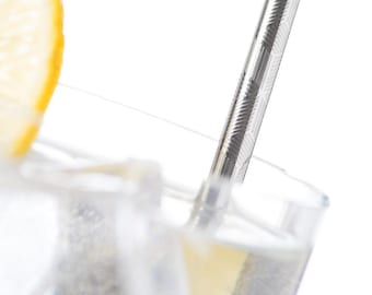 Embassed Stainless Steel  Drinking Straws Reusable Straight Straw