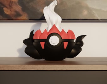 0491 Darkrai Pokeball Replica - 3D Printed Gaming Decor - Pokémon Inspired