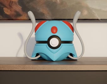 0072 Tentacool Pokeball Replica - 3D Printed Gaming Decor - Pokémon Inspired