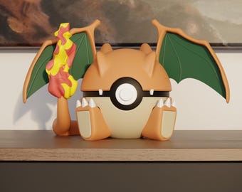 0006 Charizard Pokeball Replica - 3D Printed Gaming Decor