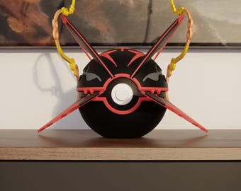 0384 [Shiny] MEGA Rayquaza Pokeball Replica - 3D Printed Gaming Decor - Pokémon Inspired