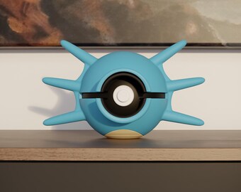 0116 Horsea Pokeball Replica - 3D Printed Gaming Decor