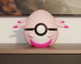 0113 Chansey Pokeball Replica - 3D Printed Gaming Decor - Pokémon Inspired