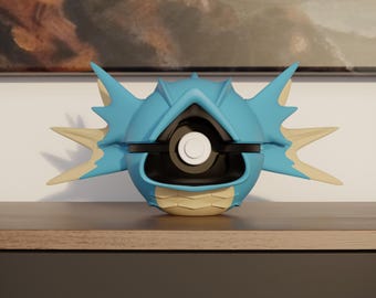 0117 Seadra Pokeball Replica - 3D Printed Gaming Decor - Pokémon Inspired
