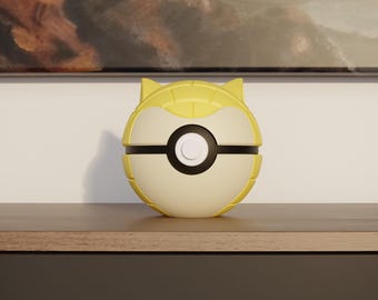 0027 Sandshrew Pokeball Replica - 3D Printed Gaming Decor - Pokémon Inspired