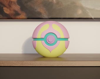 Heal Ball Replica - 3D Printed Gaming Decor - Pokémon Inspired