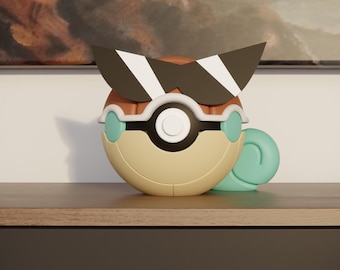 0007 Squirtle Squad Pokeball Replica - 3D Printed Gaming Decor