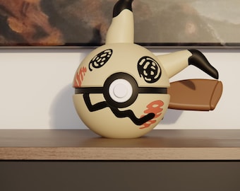 0778 Mimikyu Pokeball Replica - 3D Printed Gaming Decor