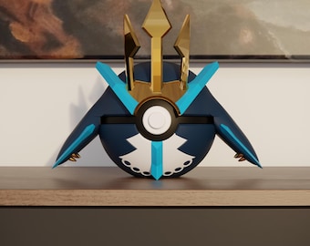 0395 Empoleon Pokeball Replica - 3D Printed Gaming Decor - Pokémon Inspired