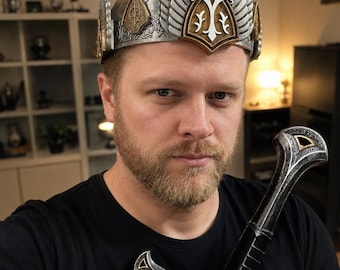 Aragorn Crown 3D Printed | King of Gondor Crown Replica | LOTR Cosplay Crown | Fantasy Costume Headpiece | Gift for Adults