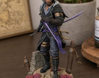 Verso The Masked Pilgrim Statue, 10.8 Inch Dark Fantasy Collectible Figure, Painted Resin Gothic Figurine