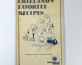 Erieland Favorite Recipes vintage 50’s Church cooking Security Bank promo booklet cookbook