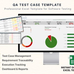 Szablon przypadku testowego QA w programie Excel | Szablon testowania oprogramowania | Arkusz kalkulacyjny do zarządzania przypadkami testowymi | Panel QA i śledzenie testów