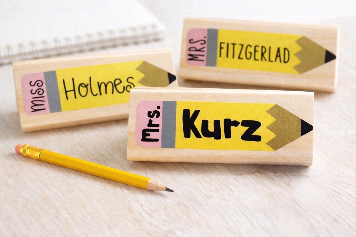 Personalized Teacher Eraser Set | Custom Name Pencil Eraser, Classroom ...