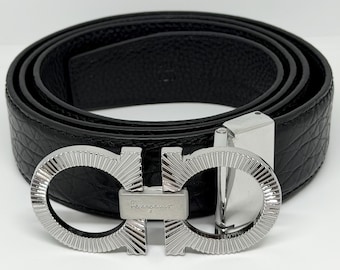 Cinturón vintage Salvatore Ferragamo para hombre de 120 cm con caja y envío gratuito.