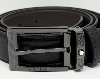Cinturón Montblane vintage para hombre, 115 cm, con caja y envío gratuito.