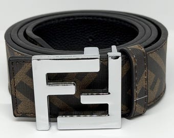 Cinturón vintage Fendi para hombre de 125 cm con caja y envío gratuito.