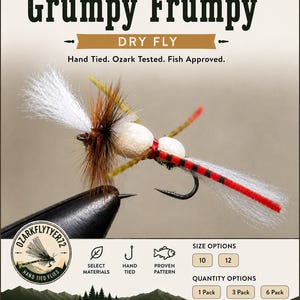 Grumpy Frumpy Dry Fly – Hand-Tied Trout Attractor, High Floating Fishing Lure