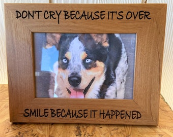 Marco de imagen conmemorativa-Marco de foto de mascota grabado con láser