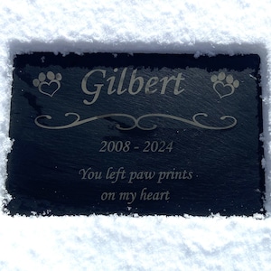 Slate Grave Marker - Pet Grave Marker - Custom Stone Memorial Marker