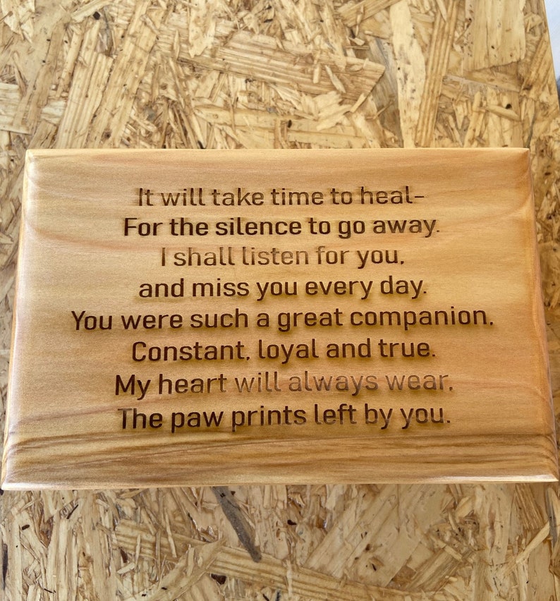 Large Redwood Cremation Urn With Engraved Poem. Etsy