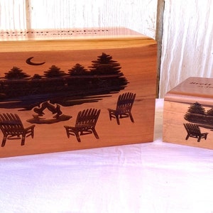 Custom Engraved Cremation Urn with Keepsake Urn