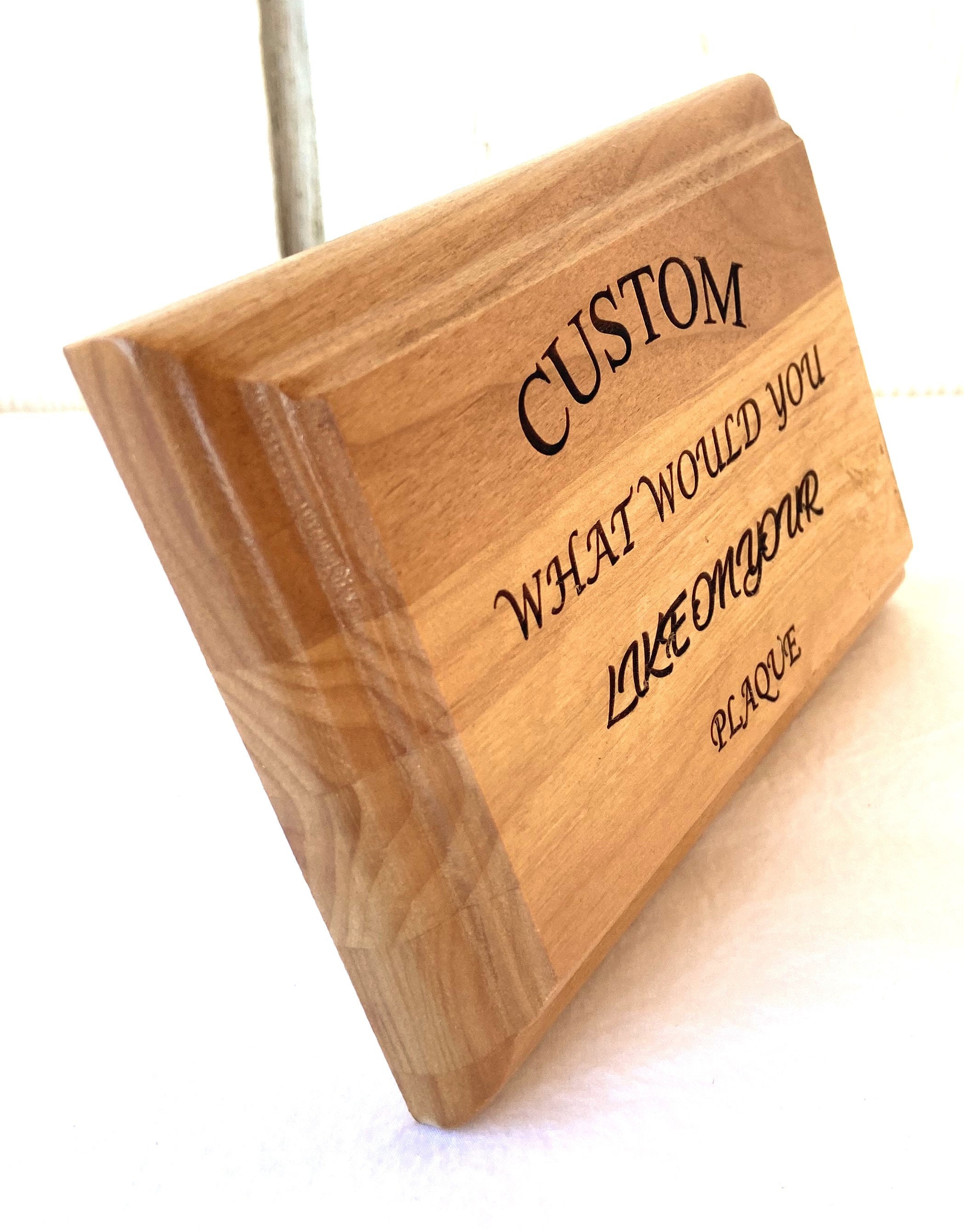 CUSTOM DESIGN : Picture Memorial or Recognition Wood Plaque