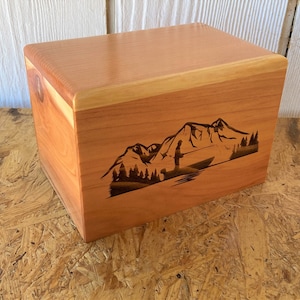 Redwood Cremation Urn Large Pet or Adult Human Engraved