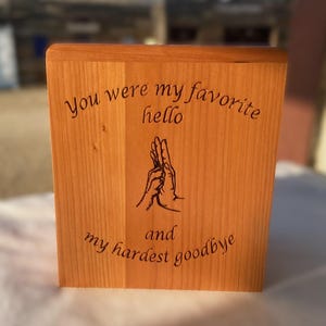 Large Dog Wooden Cremation Urn, Pet Cremation Urn, Dog Cremation Urn, Personalized Wood Urn