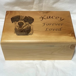 Large Pet Cremation Pet Urn, Photo Urn, Pet Memorial Photo Urn