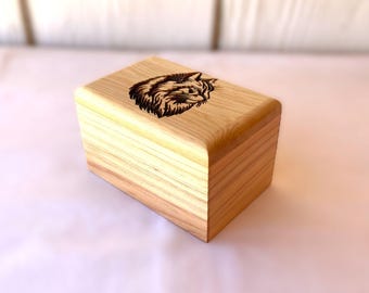 Urna de cremación de madera para gatos