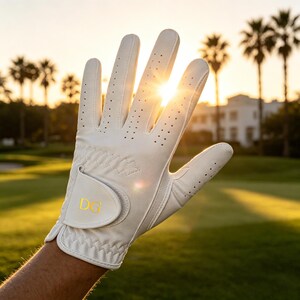 Personlig golfhandske i läder för män med initialer, vänsterhänt golfhandske, golfgåvor för män och kvinnor