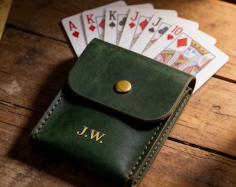 Custom Playing Card Case, Poker Card Storage Case Cover, Deck Leather Card Case, Leather Poker Bag