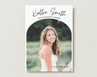 Graduation Announcement Photo Card, Class of 2026 Party Invitation (Digital Template)