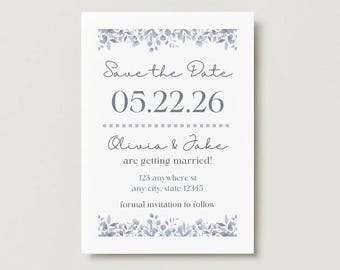 Modern Save the Date Invitation, Digital Template