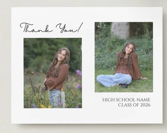 Graduation Thank You Postcard Template