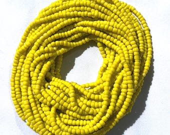 Yellow Waist Beads - African Waist Beads - Waist tracking - waistbeads for weight loss - Beaded jewelry