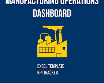 Manufacturing Operations Dashboard I Excel KPI Tracker | Production, Downtime & Performance Template