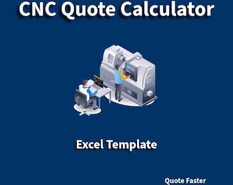CNC Machining Quote Calculator | Job Cost Estimator Excel Template I Machine Shop Pricing Spreadsheet