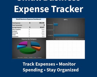Small Business Expense Tracker Excel Template | Log, Monitor, Organize (Digital Download)