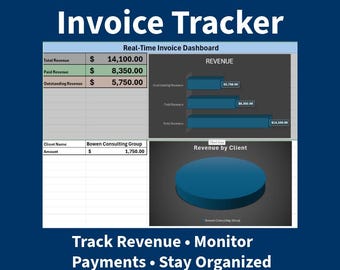 Small Business Invoice Tracker Excel Template | Payment Log Dashboard (Digital Download)