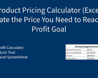 Product Pricing Calculator Spreadsheet | Small Business Cost Analysis Tool (Excel)