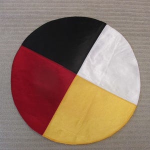 12&quot; indigenous medicine wheel, native style, sew on with instructions