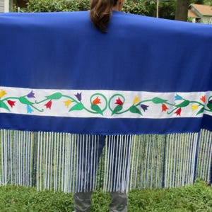 ladies dance shawl, fully fringed, indigenous, native style