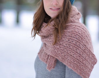 KNITTING PATTERN - Eyelet Lace Scarf PDF scarf shawl knitting pattern