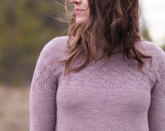 KNITTING PATTERN - Redspire Pullover PDF sweater knitting pattern